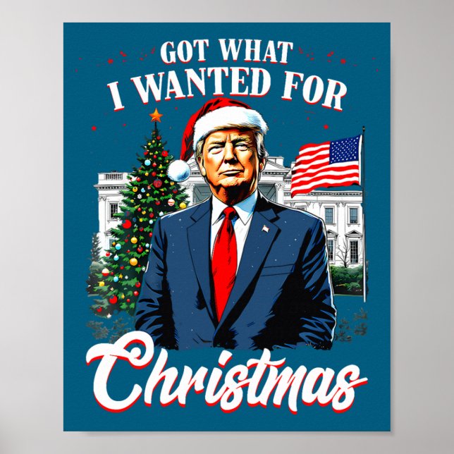 Got What I Wanted For Christmas Trump 2025 Long Sl Poster (Framsidan)