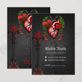 Gota hjärtröda blommor. OSA kort