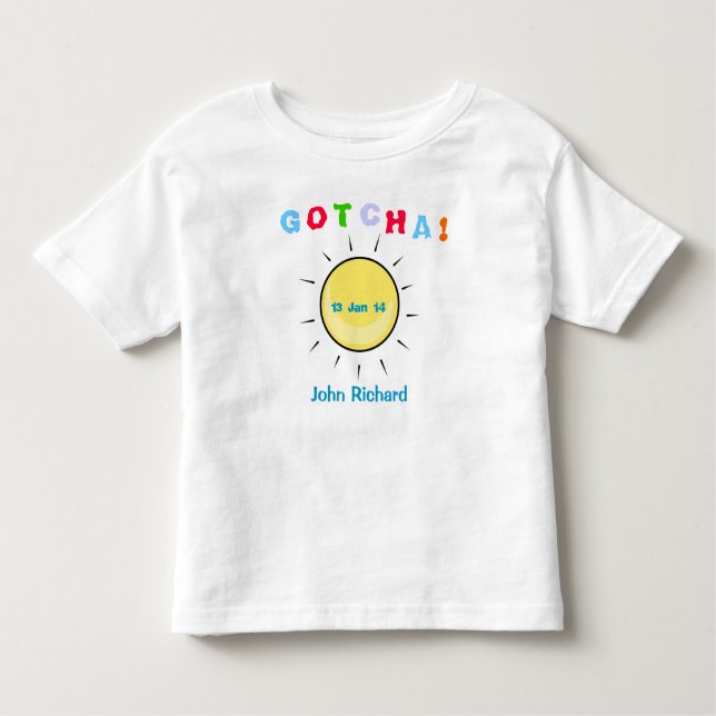 Gotcha dag - adoptiondesign t-shirt (Framsida)