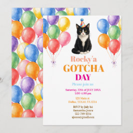Gotcha-dagen Adoption Party Smoking Katt Djur Inbjudningar
