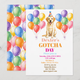 Gotcha-dagen Adoptivfest Labrador Hund Djur Inbjudningar