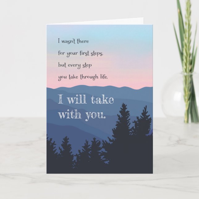 Gotcha-dagen gå genom livet med dig vacker bergsut kort (Framsida)