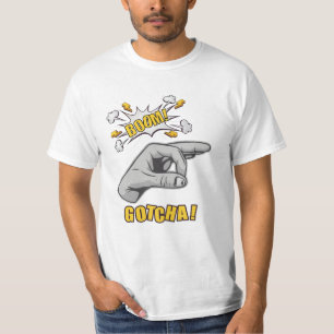 Gotcha Finger Hål Hand Meme Joke Skojjar T Shirt