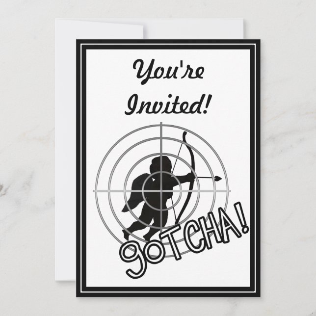Gotcha i sikte! inbjudningar (Framsida)