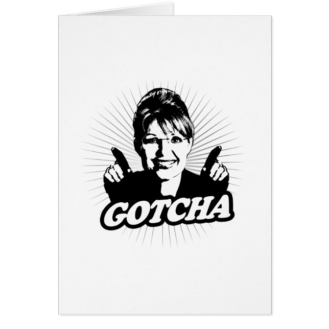 Gotcha journalistik hälsningskort (Framsidan)