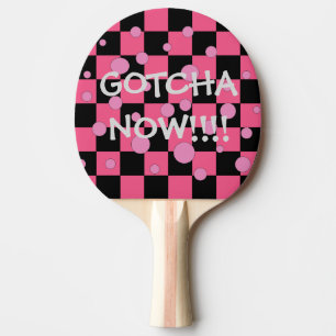 Gotcha nu paddlar den gulliga roliga rosapingen pingisracket