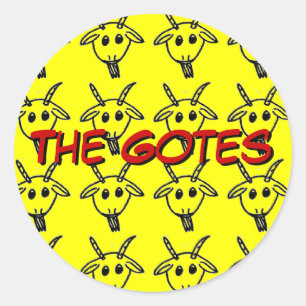 Gote Stickers Runt Klistermärke
