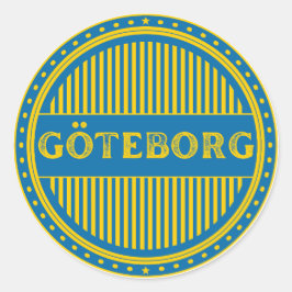 Göteborg City Pride Emblem – Swedish Identity Runt Klistermärke
