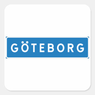 Göteborg Fyrkantigt Klistermärke