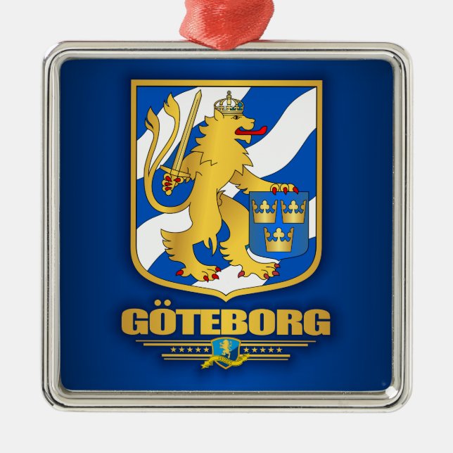 "Goteborg (Göteborg)" Ornaments Julgransprydnad Metall (Framsidan)