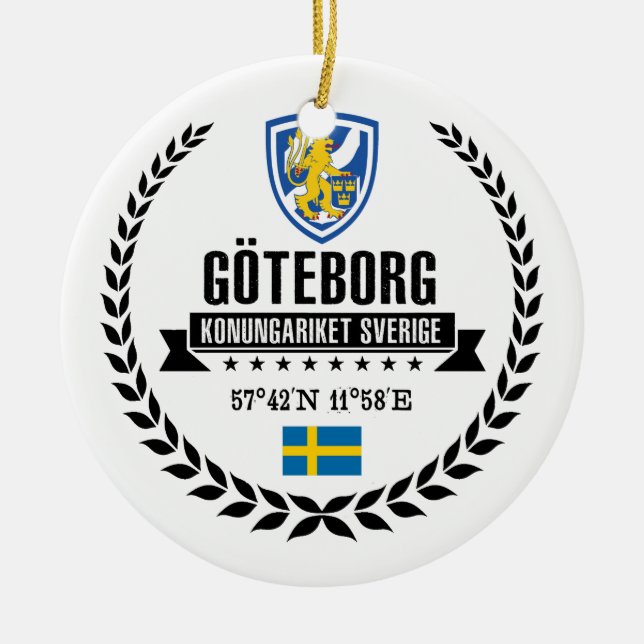 Göteborg Julgransprydnad Keramik (Framsidan)
