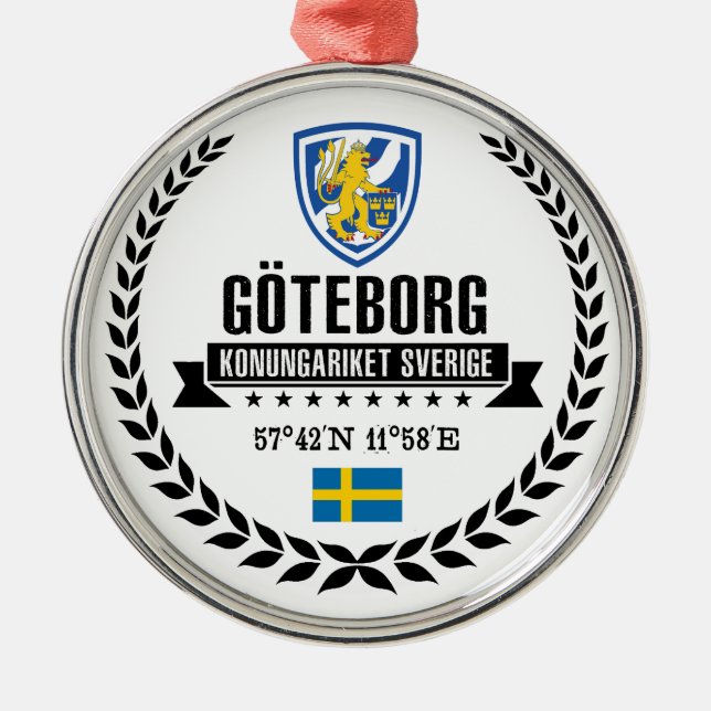 Göteborg Julgransprydnad Metall (Framsidan)