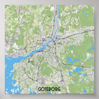 Göteborg karta poster