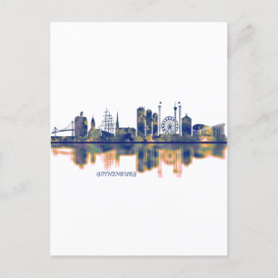 Göteborg Skyline Helg Vykort