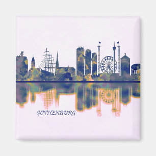 Göteborg Skyline Magnet