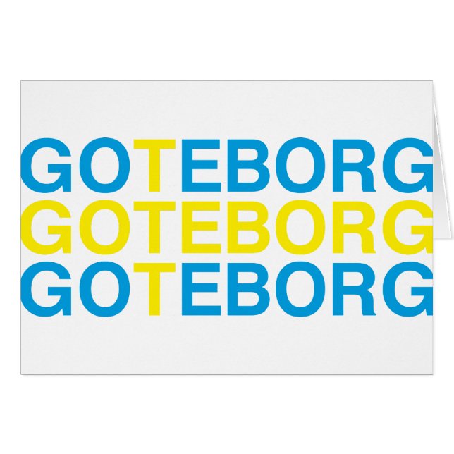 GOTEBORG Svenska Flagga Hälsningskort (Framsidan Horizontal)
