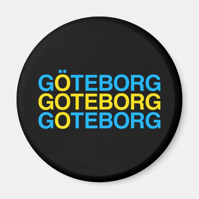 GOTEBORG Svenska Flagga Magnet (Framsidan)