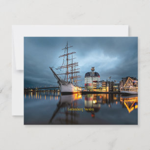 Göteborg, Sverige hamn Julkort