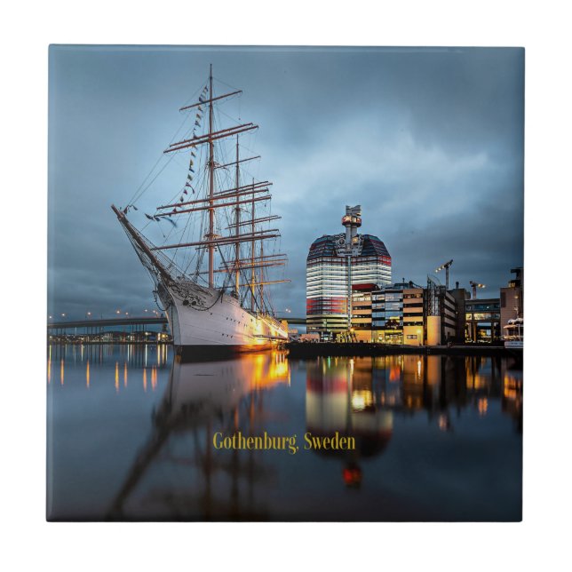 Göteborg, Sverige hamn Kakelplatta (Framsidan)