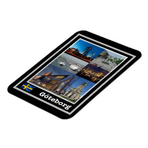 Göteborg - Sverige - Mosaic - Magnet