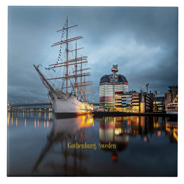 Göteborg, Sverigens hamn Kakelplatta (Framsidan)