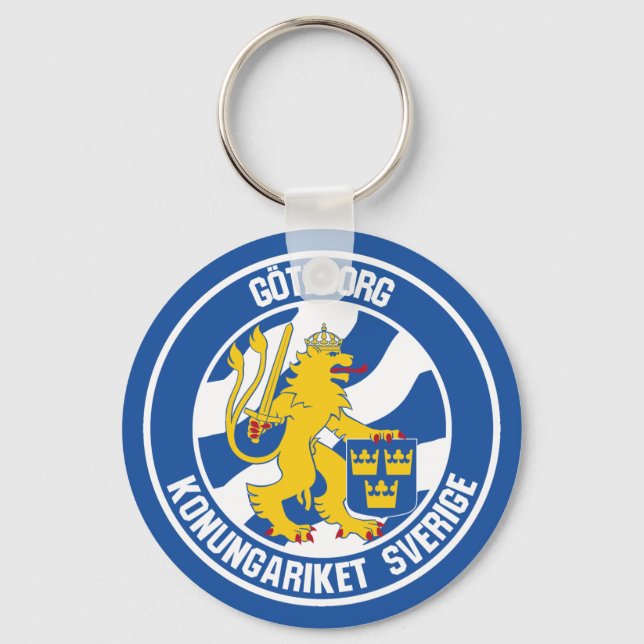 Göteborgs rund emblem nyckelring (Framsida)