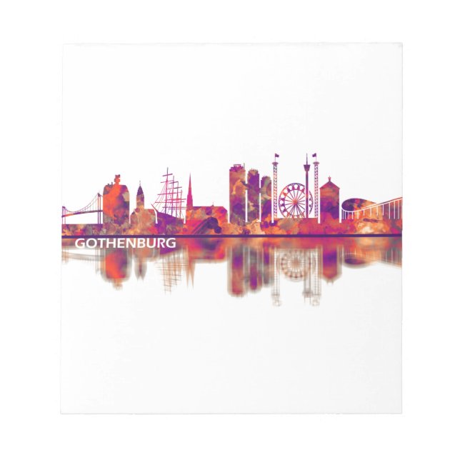 Göteborgs Sverige Skyline Anteckningsblock (Framsida)