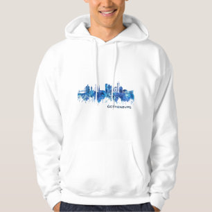 Göteborgs Sverige Skyline Blue Hoodie