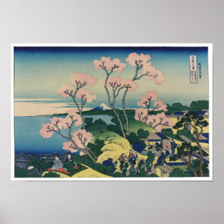 Goten-yama Backe Hokusai japansk finkonst Poster