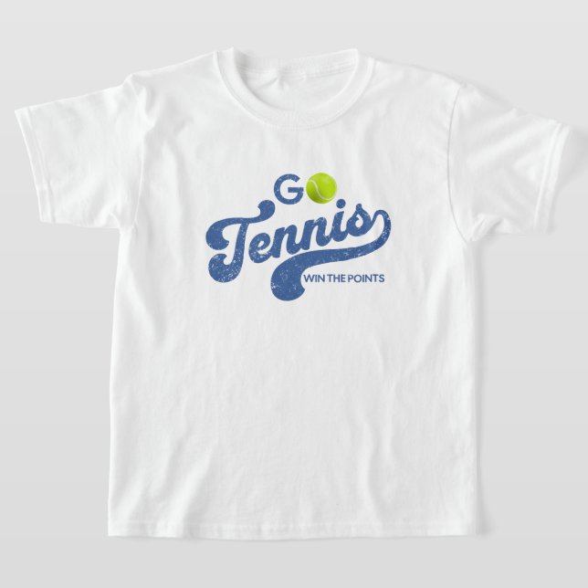 GoTennis i Blå Pojkarnas T-Shirts (Laydown)