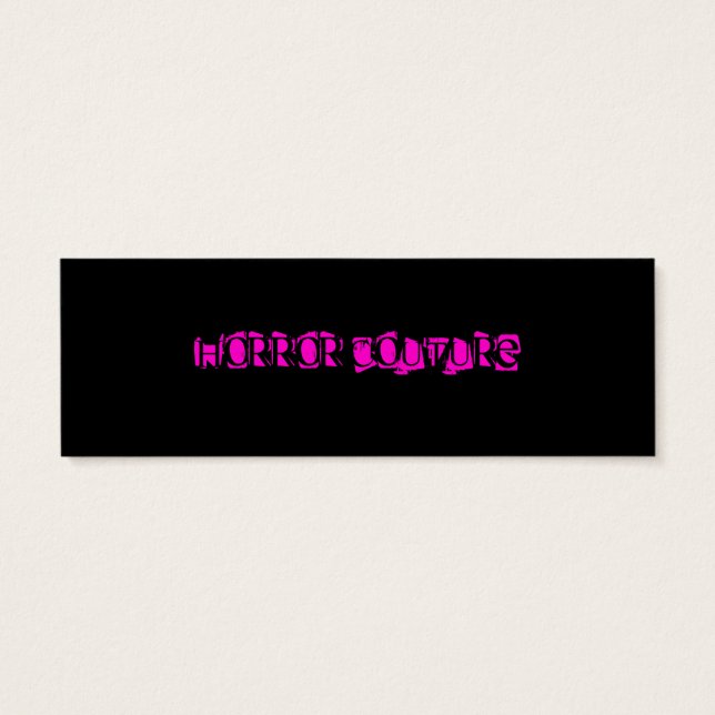 gotetiskt bokmärke för ögonboll litet visitkort (Baksidan)