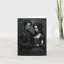 Goth Älskare Alla Hjärtans Dag-kort