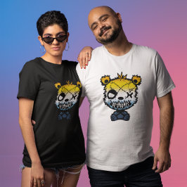 Goth AroAce Pride Flag Färgad Björn T Shirt