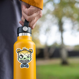 Goth AroAce Pride Flagga Färgad Bear Klistermärken