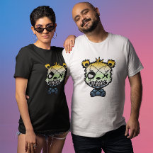 Goth AroAce Pride Flagga Färgad Bear