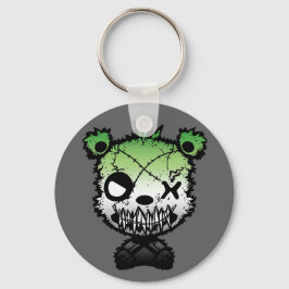 Goth Aromantic Pride Flagga Färgad Bear Nyckelring