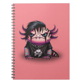 Goth Axolotl Notebook, Punk Sten Axolotl Anteckningsbok