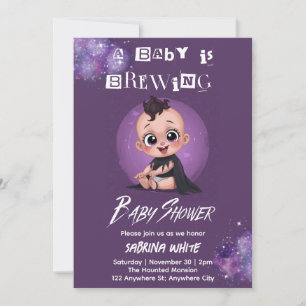 Goth Baby Shower Baby bryggs Trollkarl Inbjudan