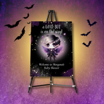 Goth Baby Shower Gender Neutral Lila Black Kråka