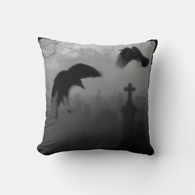 Goth Birds Kudde (Framsida)