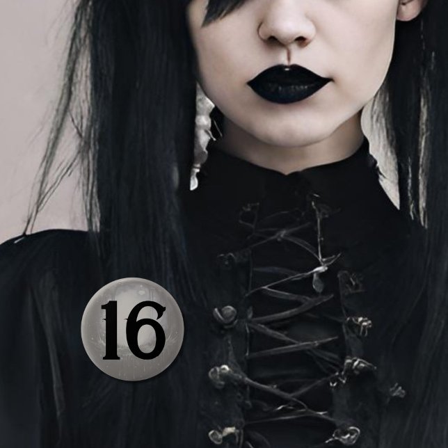 Goth Birthday age badge Gothic grunge mörk Knapp (Skapare uppladdad)