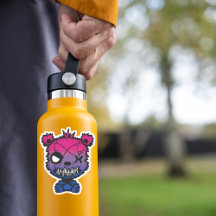 Goth Bisexual Pride Flagga Färgad Bear