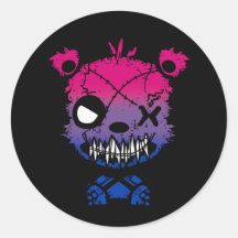 Goth Bisexuell Stolthetsflagga Färgad Björn