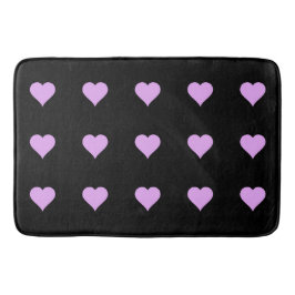 Goth Black and Rosa Heart Design Badrumsmatta