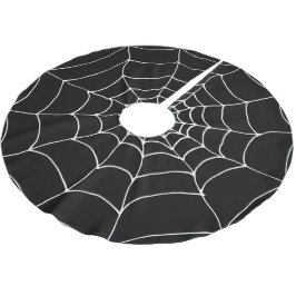 Goth Black and White Spiders Webben Cobweb jul Julgransmatta Borstad Polyester