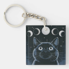 Goth Black Cat, Goth Gift, Witching Hour Black Cat