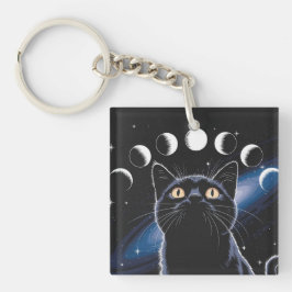 Goth Black Cat, Goth Gift, Witching Hour Black Cat