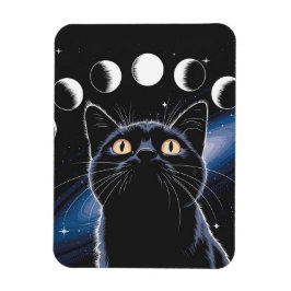 Goth Black Cat, Goth Gift, Witching Hour Black Cat Magnet