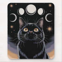 Goth Black Cat, Goth Gift, Witching Hour Black Cat Musmatta