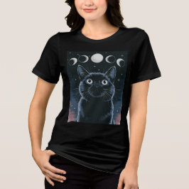 Goth Black Cat, Goth Gift, Witching Hour Black Cat T Shirt